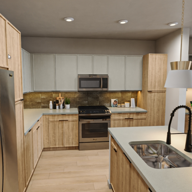 Heights at 1520 Two Bedroom Model - Geomaetric Scheme